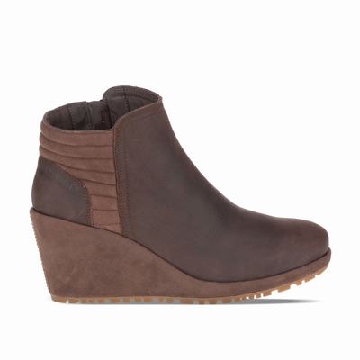 Merrell Tremblant Wedge Bluff Waterproof Kängor Dam Bruna (SE270415)
